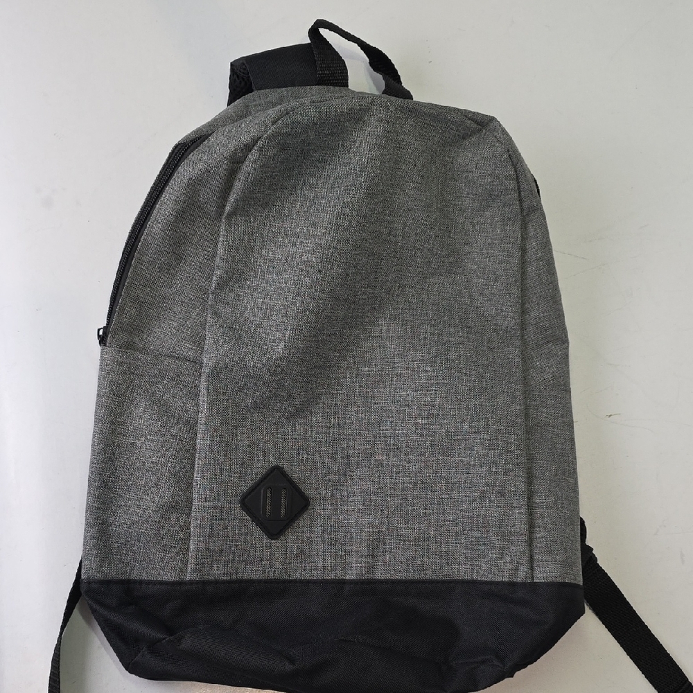 Gray and Black Unisex Backpack‎ For School Travel Work New